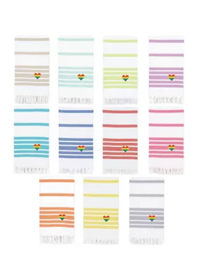 Herringbone Pestemal Beach Towel Heart