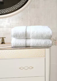 Set of 2 Turkish Cotton Terry Bath Sheets