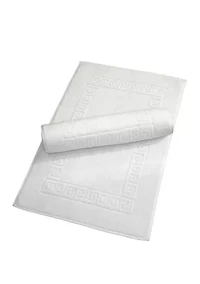 Set of 2 Turkish Cotton Greek Key Bath Mats