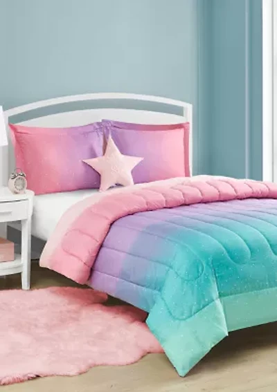Jada Celestial Ombre Comforter Set with Star Novelty Pillow