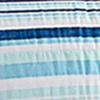 Newport Stripe Cotton Reversible Quilt Set