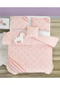 Rainbow Ruffle Ultra Soft Microfiber Comforter Set