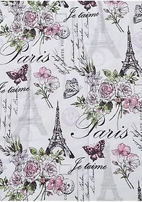 Paris Floral Lilac Ultra Soft Microfiber Reversible Comforter Set