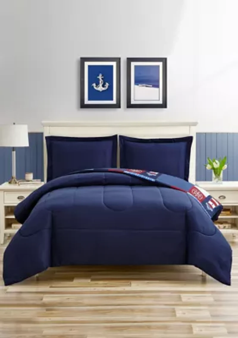 Nautical Patch Blue Ultra Soft Microfiber Comforter Set