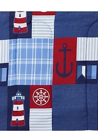 Nautical Patch Blue Ultra Soft Microfiber Comforter Set