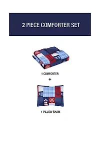 Nautical Patch Blue Ultra Soft Microfiber Comforter Set