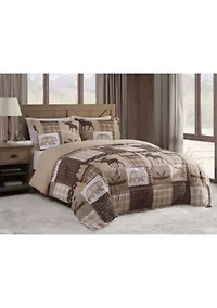 Canyon Trail Brown Microfiber Comforter Set