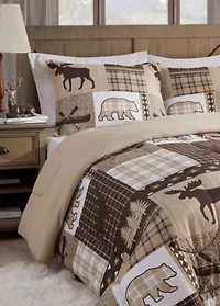 Canyon Trail Brown Microfiber Comforter Set