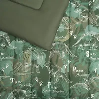 Dino Forest Green 3-4 Piece Microfiber Comforter Set