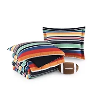 Sportset Stripe Black Multi 3-4 Piece Soft Microfiber Comforter Set