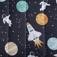 Outer Space Explorer Boy's Midnight Blue Soft Microfiber 3-4 Piece Comforter Set
