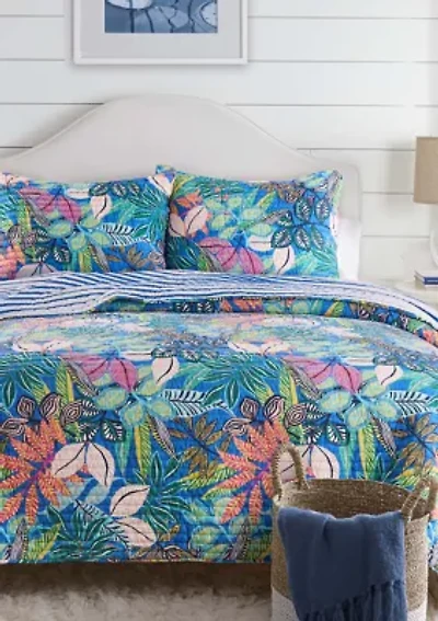 Fun Leaves Reversible Quilt Set