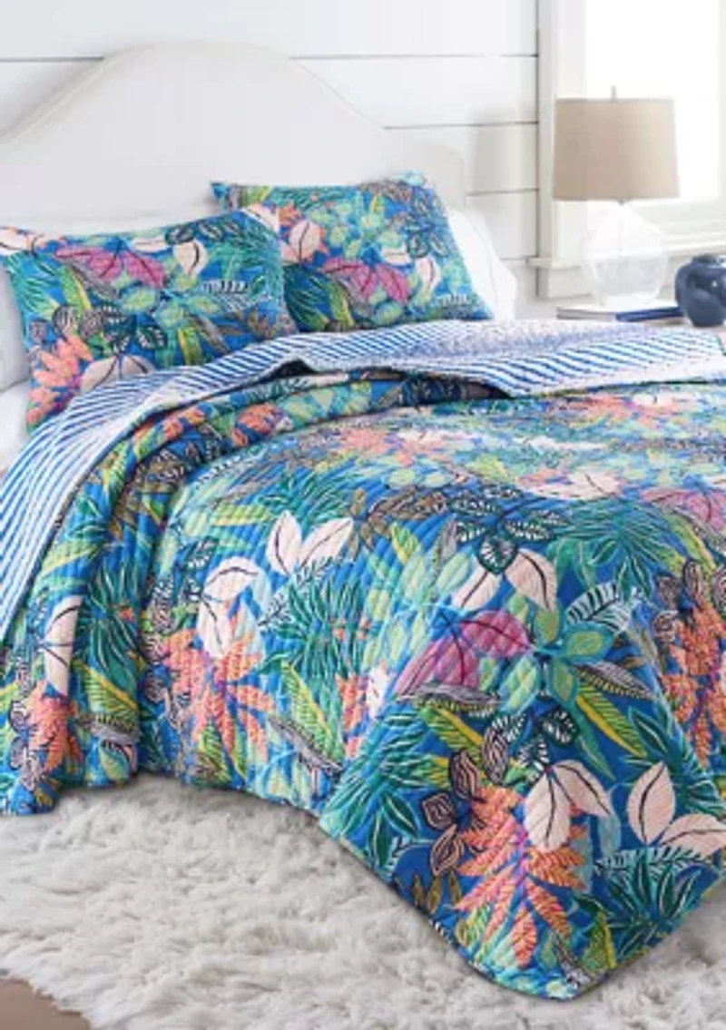 Fun Leaves Reversible Quilt Set