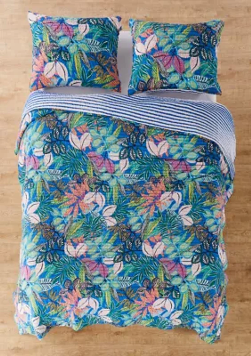 Fun Leaves Reversible Quilt Set