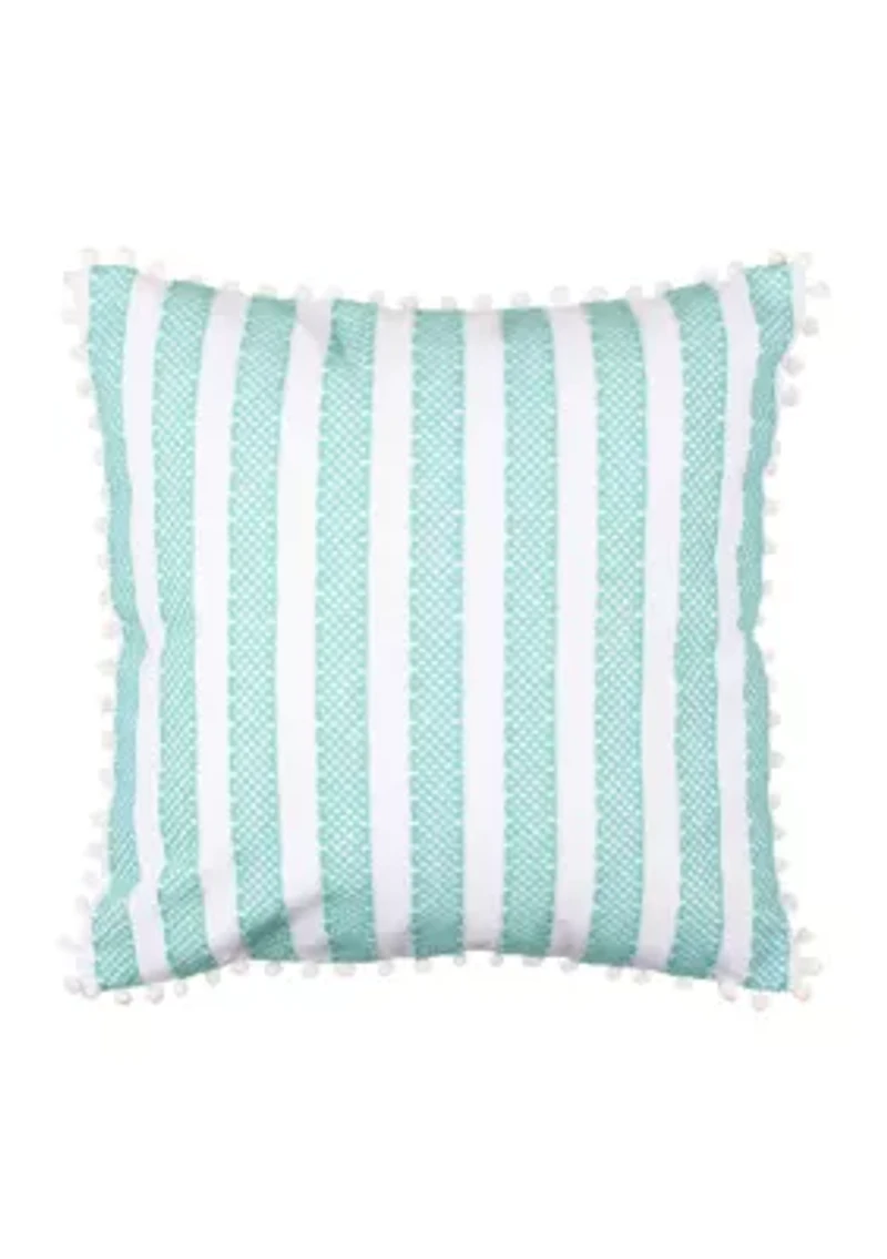 Turquoise Stripe Pillow