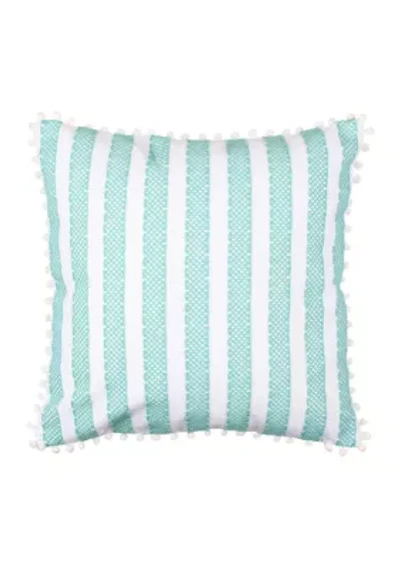 Turquoise Stripe Pillow