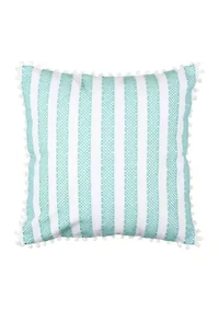 Turquoise Stripe Pillow