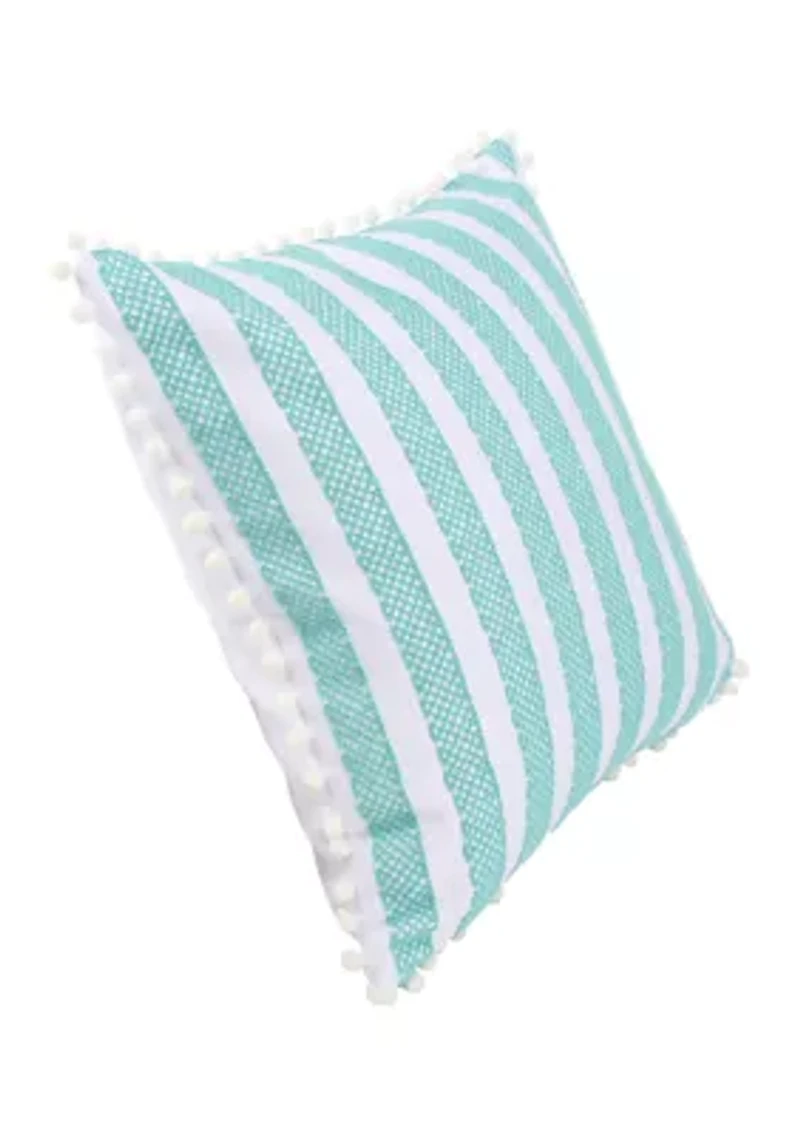 Turquoise Stripe Pillow