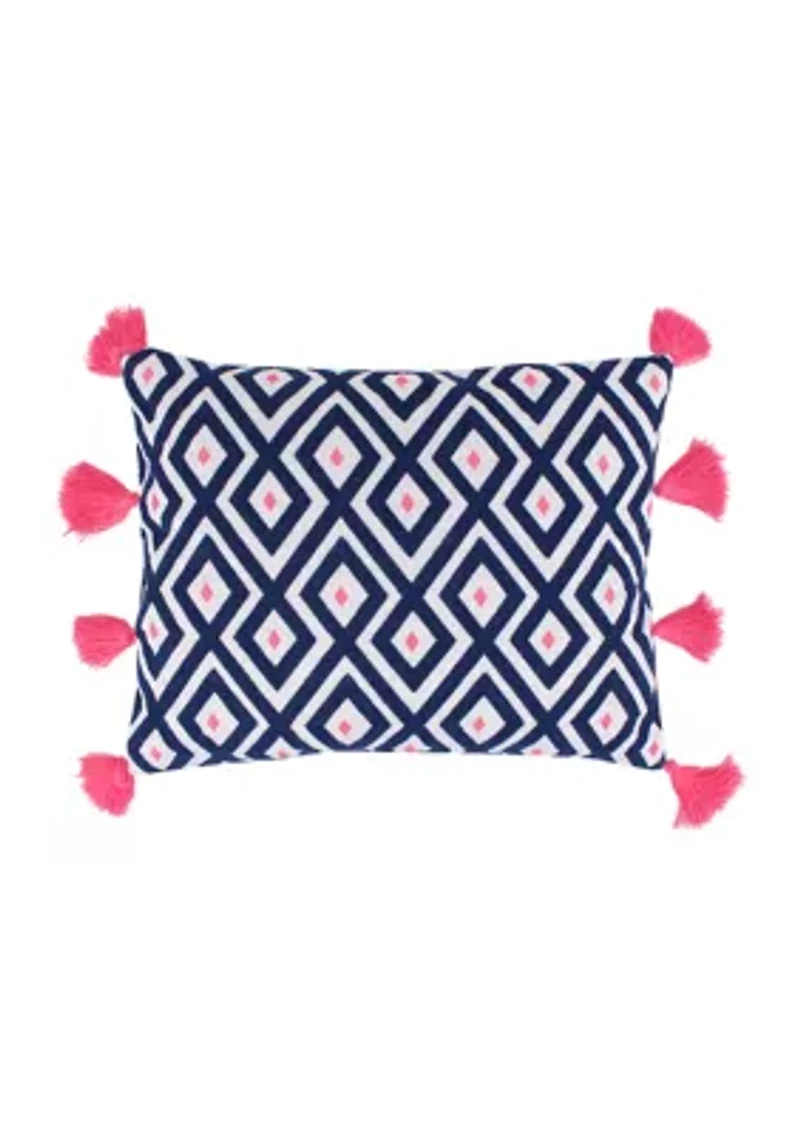 Geo Tassel Decorative Pillow