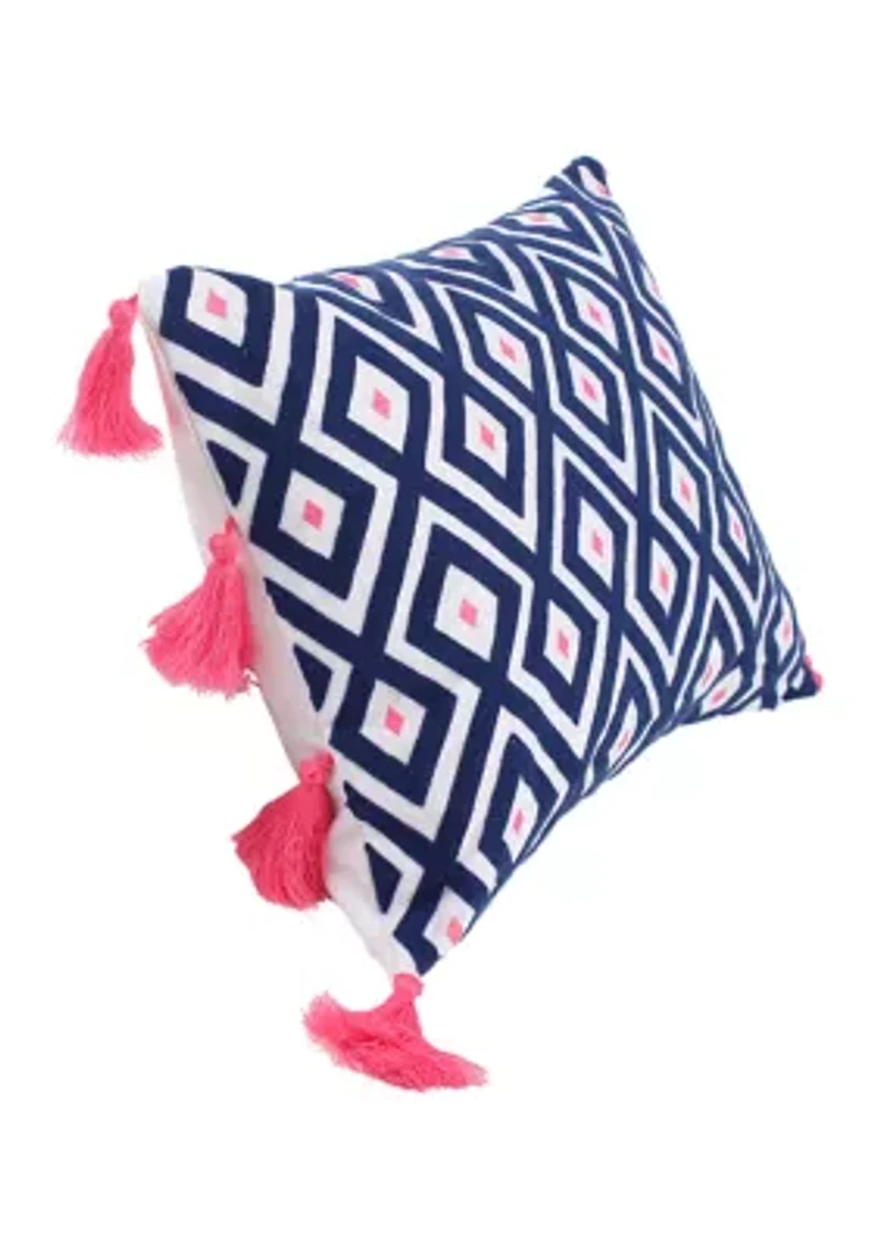 Geo Tassel Decorative Pillow