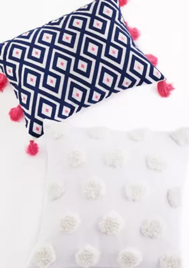 Geo Tassel Decorative Pillow