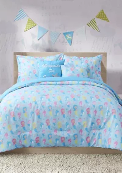 Mermaid Parade 4-Piece Comforter Set