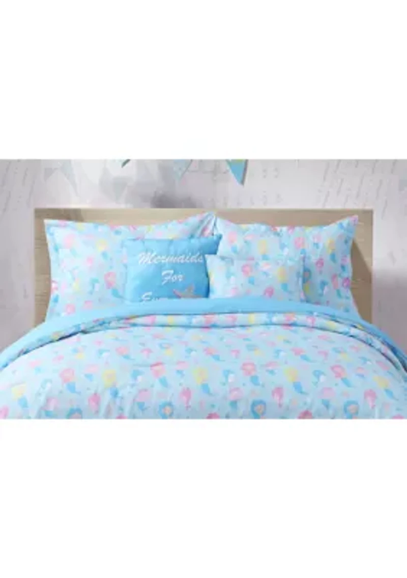 Mermaid Parade 4-Piece Comforter Set