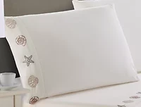 Gold & Silver Embroidered Pillowcase Pair
