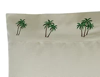 Palm Tree Grove Embroidered Pillowcase Pair