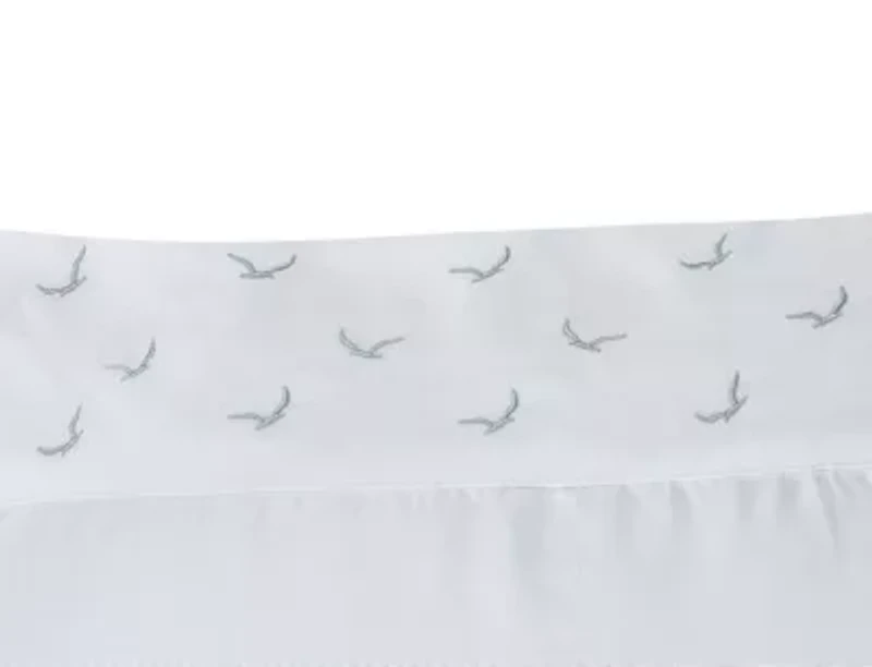 Mini Seagull Embroidered Pillowcase Pair
