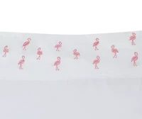 Mini Flamingo Embroidered Pillowcase Pair