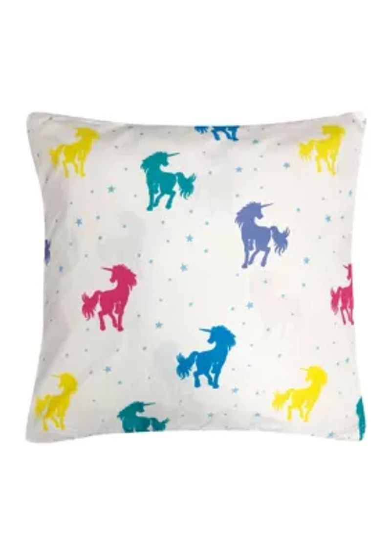 Unicorn Decorative Pillow 18 in x 18 in 