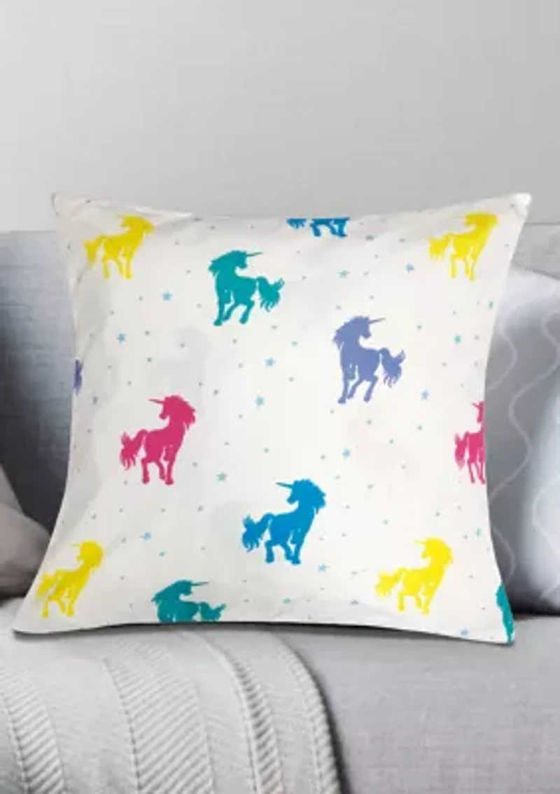 Unicorn Decorative Pillow 18 in x 18 in 