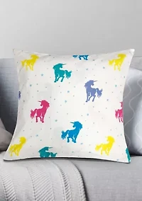 Unicorn Decorative Pillow 18 in x 18 in 