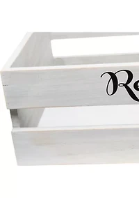 Large 3-Piece Decorative Wood Bathroom Set