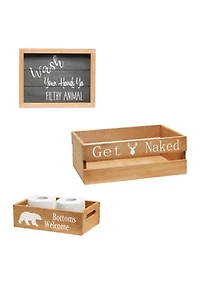 Large 3-Piece Decorative Cabin Bath Set