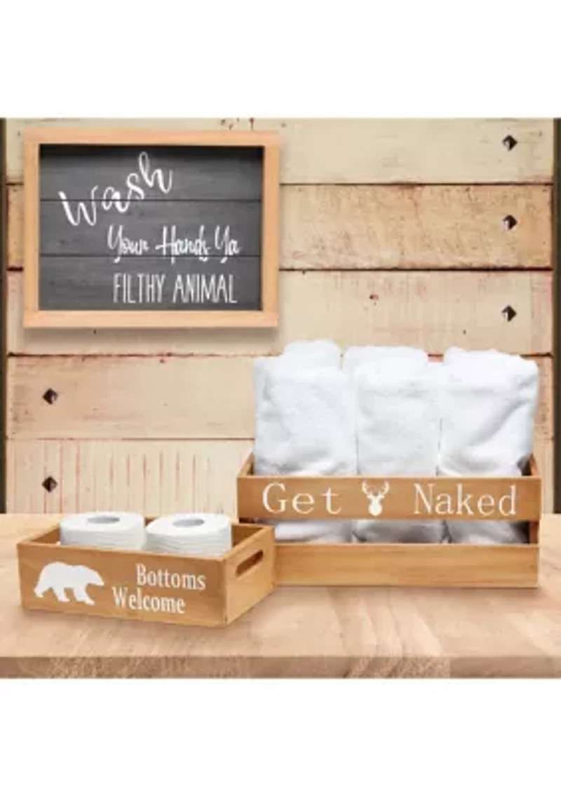 Large 3-Piece Decorative Cabin Bath Set