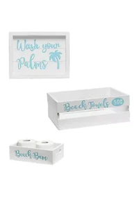 3-Piece Decorative Coastal Bath Set