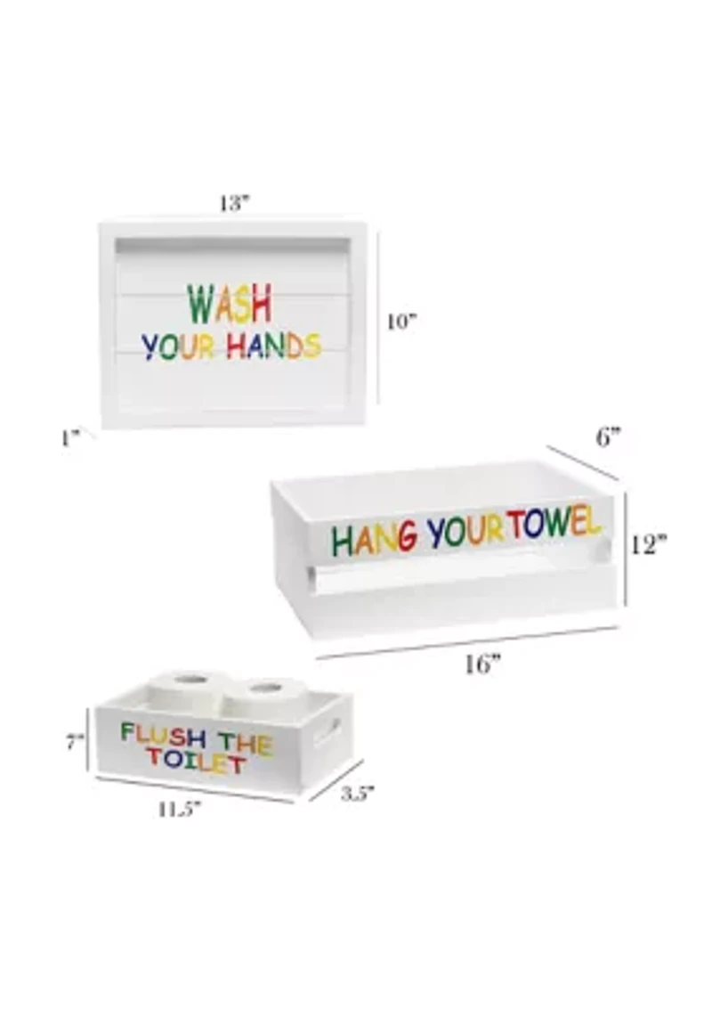 3-Piece Decorative Kids Bath Set