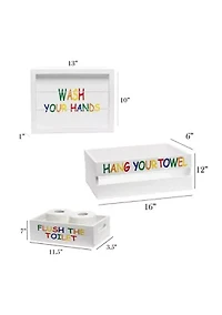 3-Piece Decorative Kids Bath Set