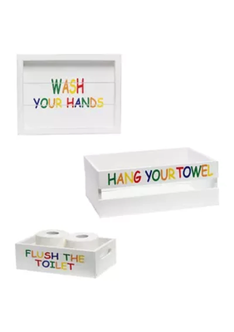 3-Piece Decorative Kids Bath Set