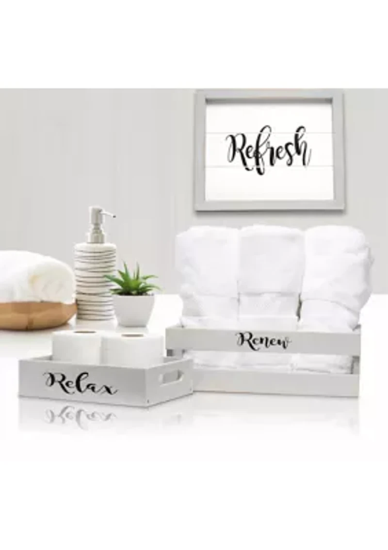 3-Piece Decorative Wood Bathroom Set