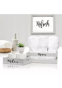 3-Piece Decorative Wood Bathroom Set