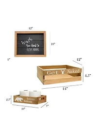 Small 3-Piece Decorative Cabin Bath Set
