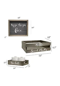 3-Piece Decorative Cheeky Bath Set