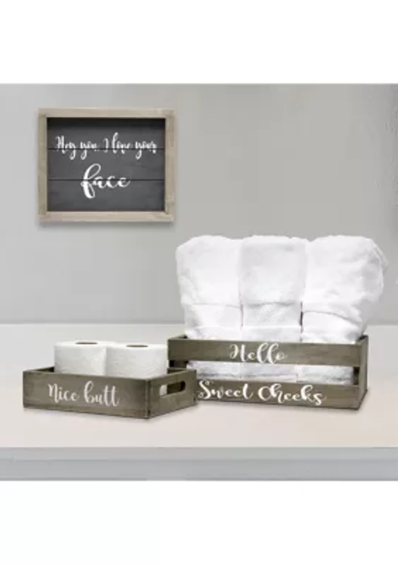 3-Piece Decorative Cheeky Bath Set