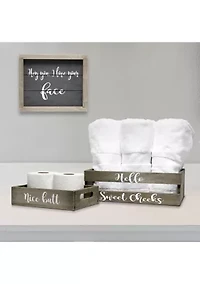 3-Piece Decorative Cheeky Bath Set
