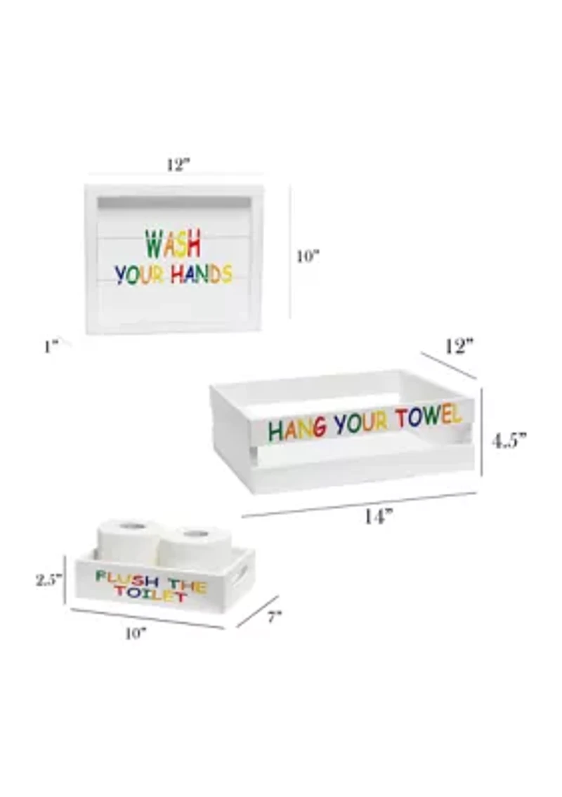 Small 3-Piece Decorative Kids Bath Set