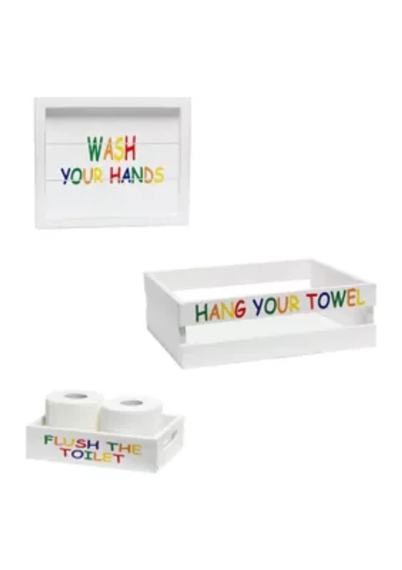 Small 3-Piece Decorative Kids Bath Set