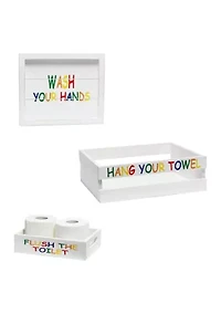 Small 3-Piece Decorative Kids Bath Set